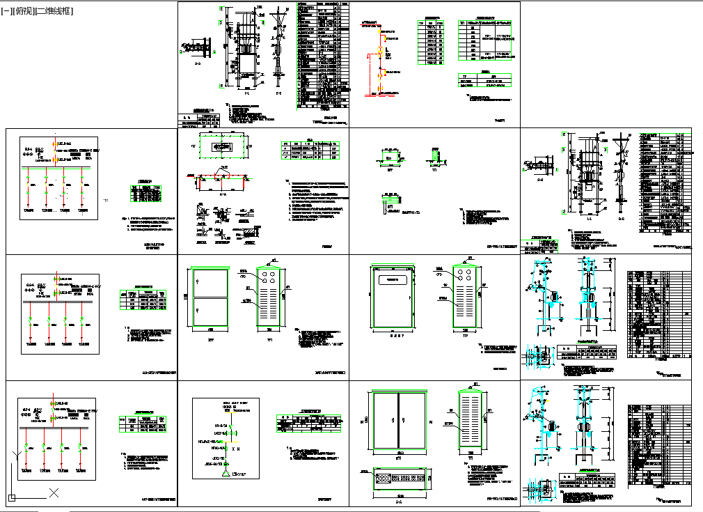 非常实用的露天变电所标准设计通用CAD详图（设计细致）