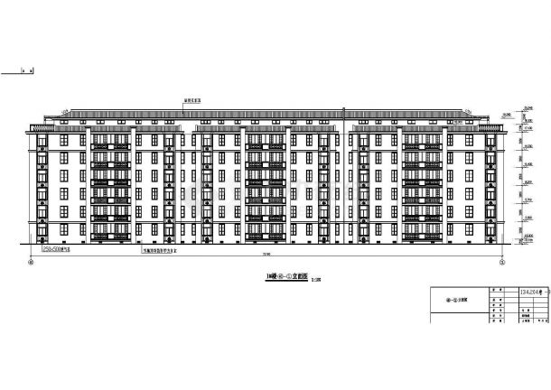 某地六层加跃层住宅楼建筑设计施工图-图二