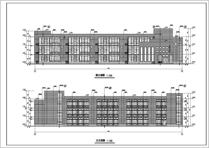 某城市三层框架结构幼儿园建筑设计施工图_图1