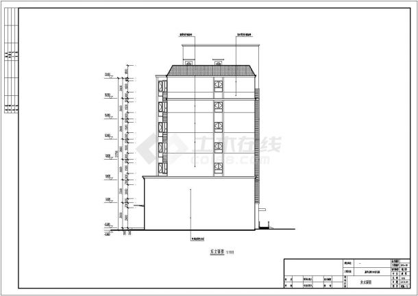 河北某临街7层商住楼建筑设计施工图-图二