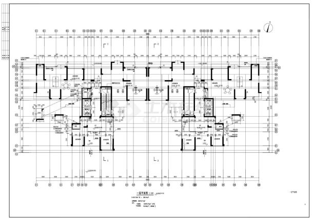 户型 两梯三户 四房两厅两卫 三房两厅两卫建施平面CAD图.dwg-图一