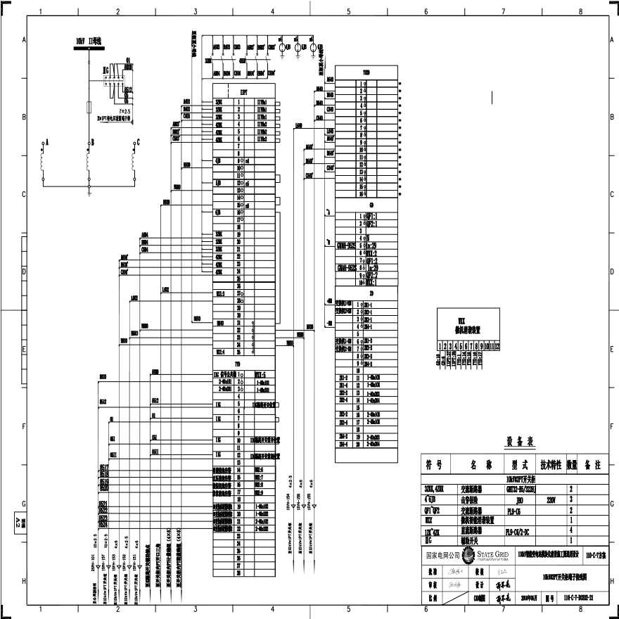 110-C-7-D0202-21 PT开关柜端子接线图.pdf-图一