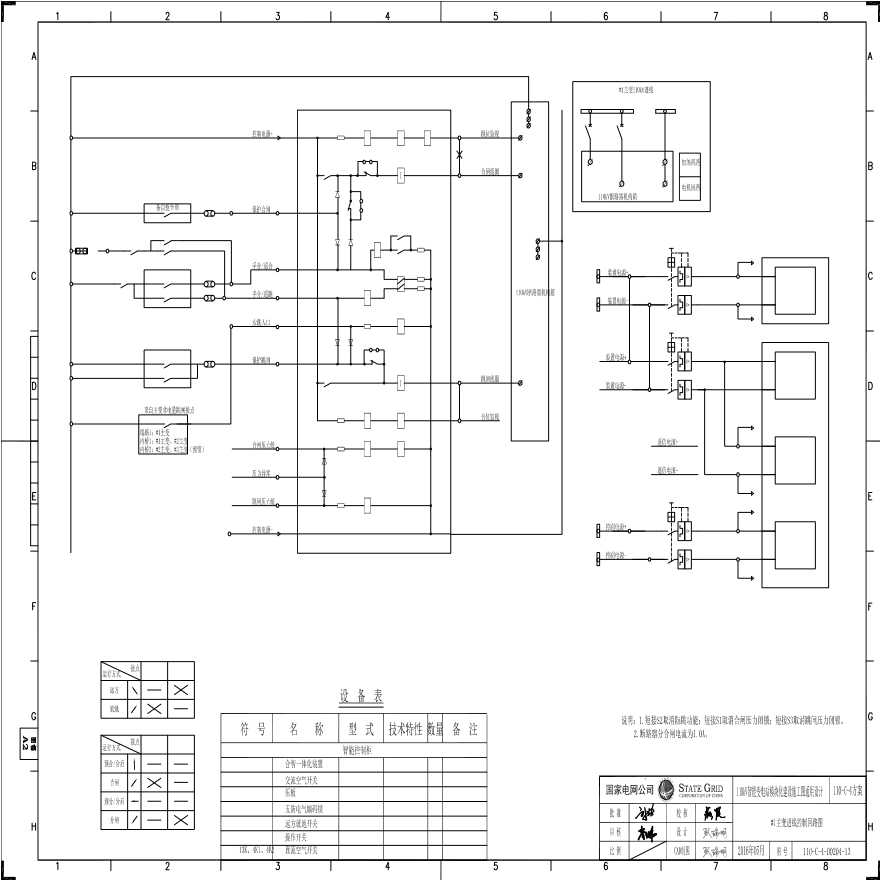 110-C-4-D02041号主变压器进线控制回路图.pdf-图一