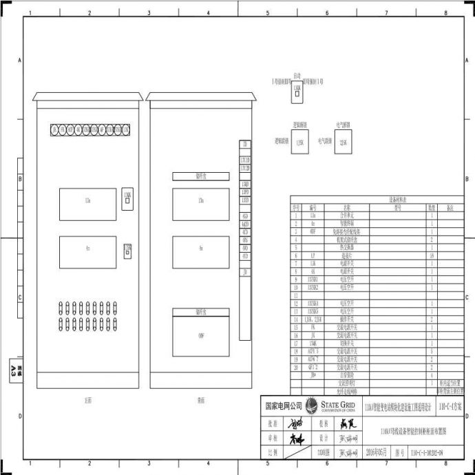 110-C-4-D02智能控制柜柜面布置图.pdf_图1
