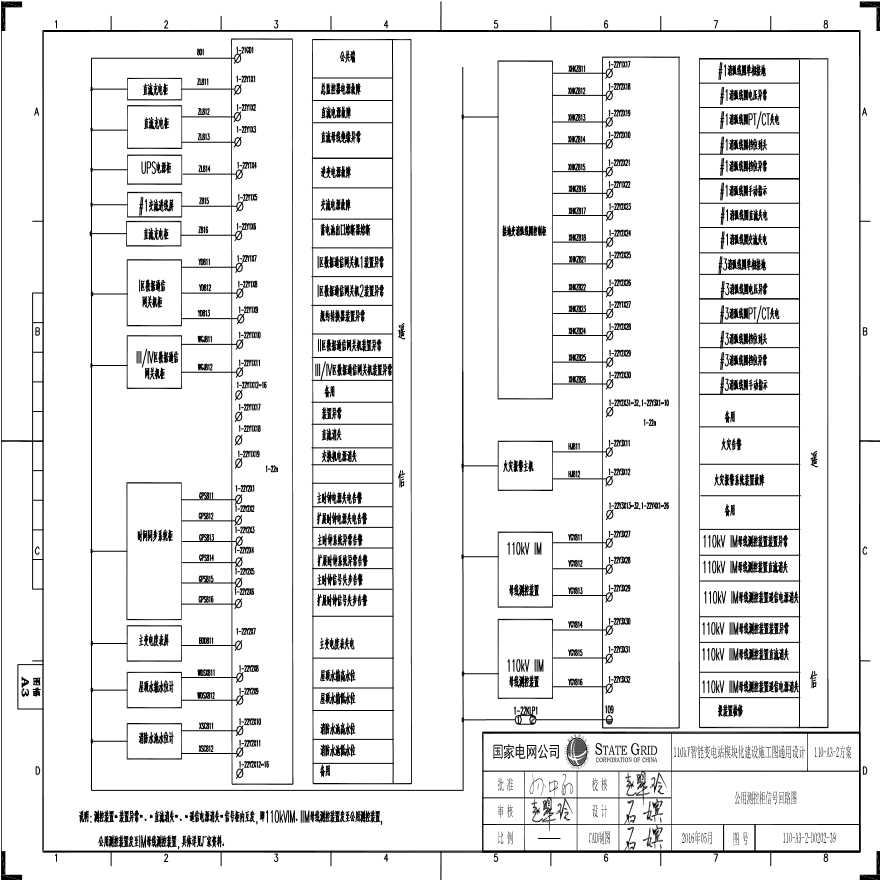 110-A3-2-D0202-39 公用测控柜信号回路图.pdf-图一