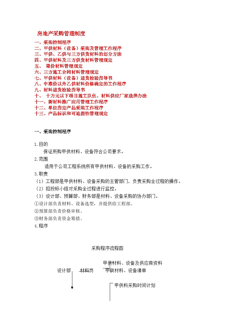 建筑工程公司管理资料 采购管理制度.doc