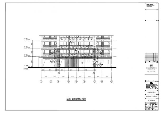 温州远洋高新地块项目5号楼平面立面CAD图-图一