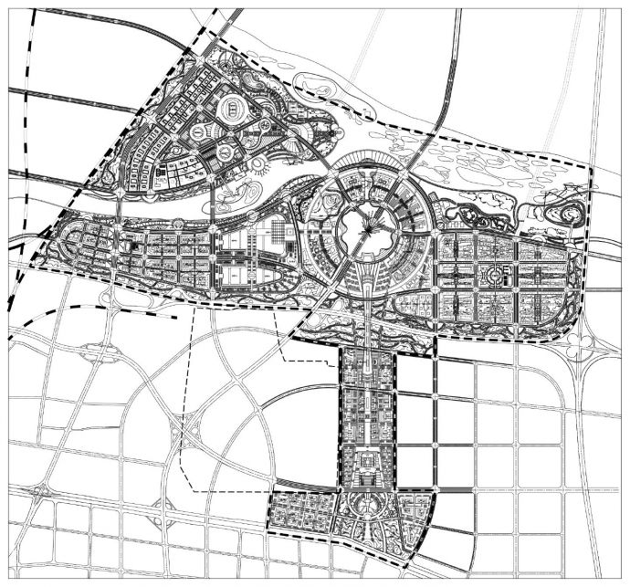 某地商业中心广场规划图_图1