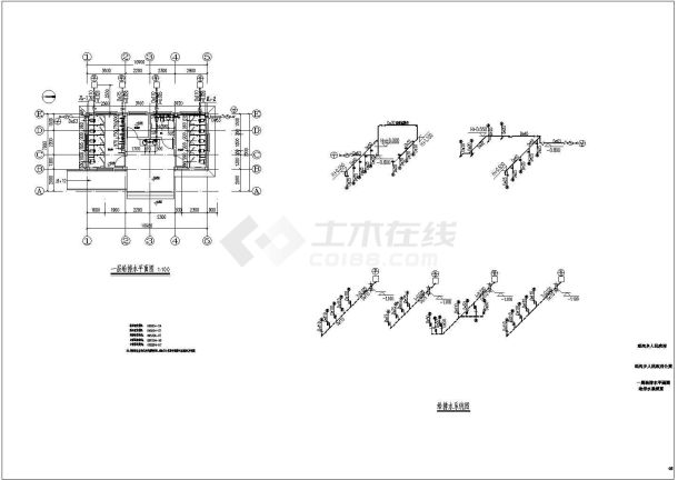 水岸城邦点公共厕所建筑和给排水施工图-图二