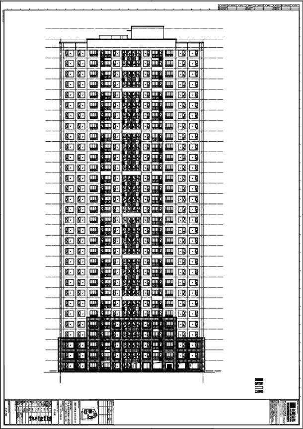 某地12号楼建筑平剖立面图-图二