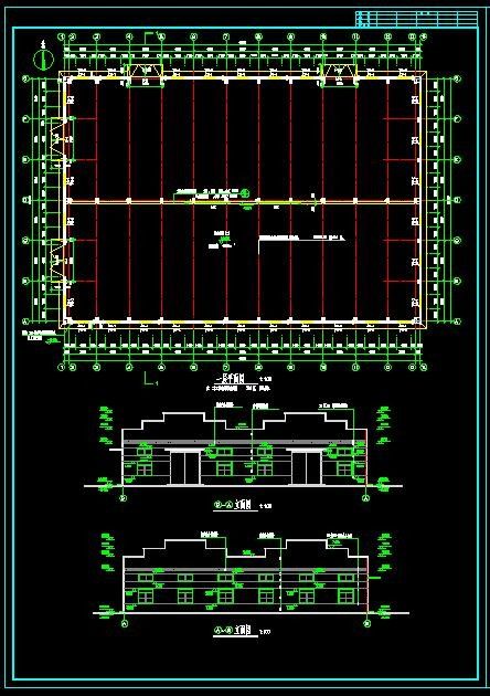 东阳纺织厂建筑施工CAD设计方案图纸-图二