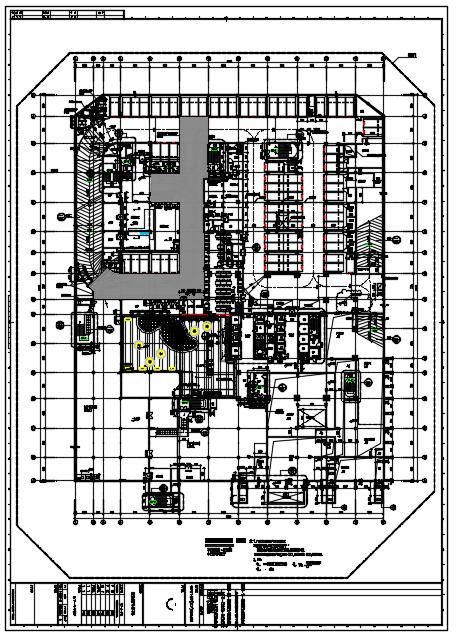 超高层框架核心筒结构塔式办公楼建筑施工图-地下及地面一层调整-图一