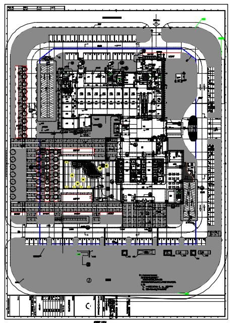 超高层框架核心筒结构塔式办公楼建筑施工图-地下及地面一层调整-图二