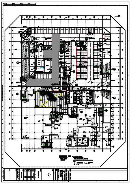 超高层框架核心筒结构塔式办公楼建筑施工图-地下及地面一层调整