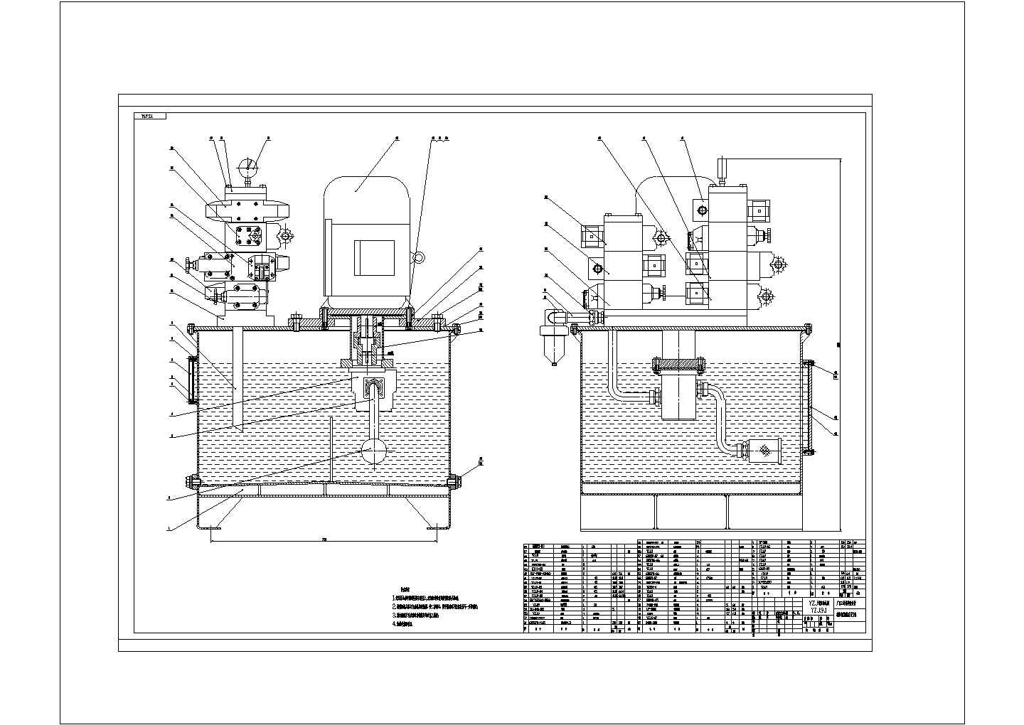 YZJ压装机整机液压系统设计图