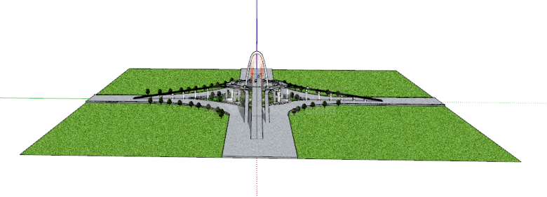 超大现代城市立交桥su模型-图一