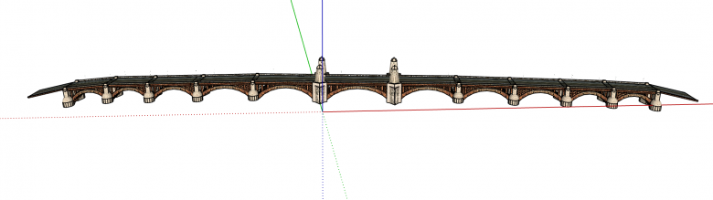 大规模北欧风格桥梁su模型-图一