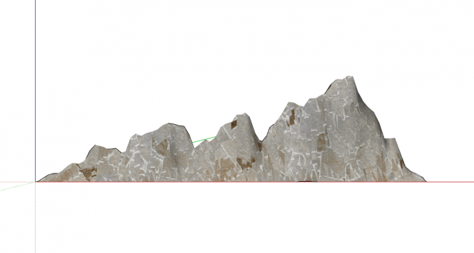 现代浅色高低层次假山置石su模型_图1