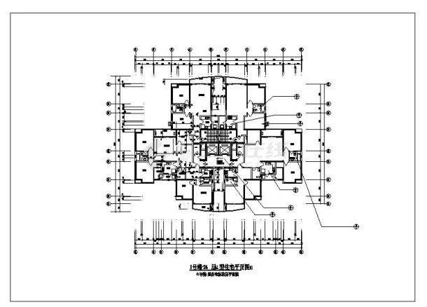 某小区住宅楼房设计施工图总图-图一