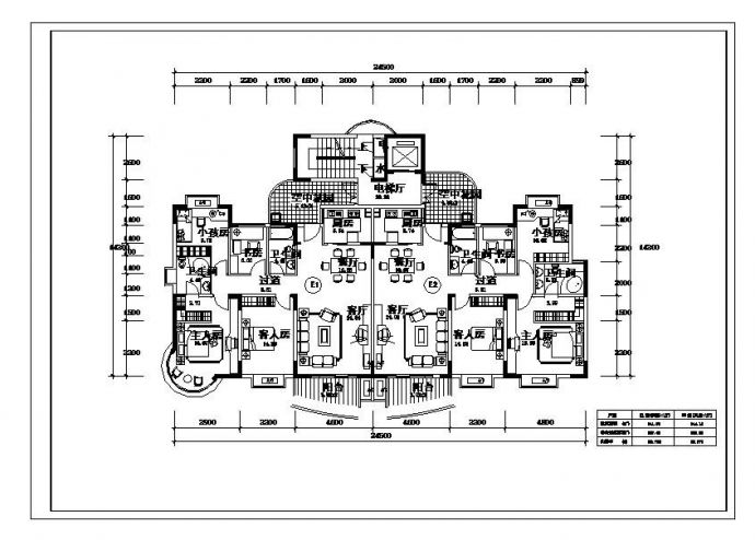 某住宅户型CAD经典平面图_图1
