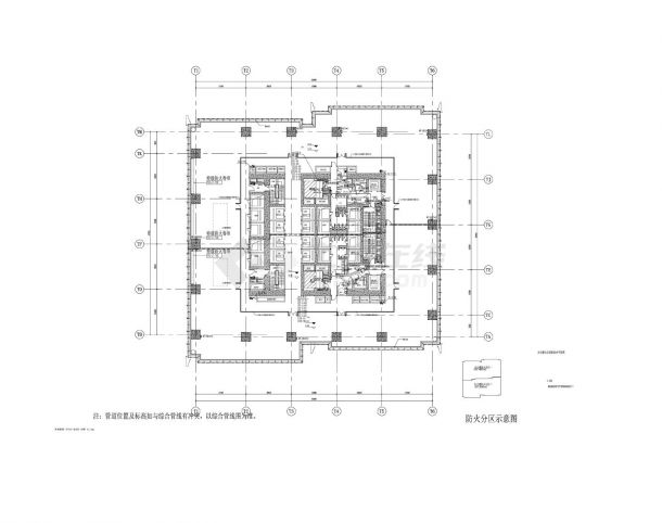 办公楼七层消防给水平面图-图一