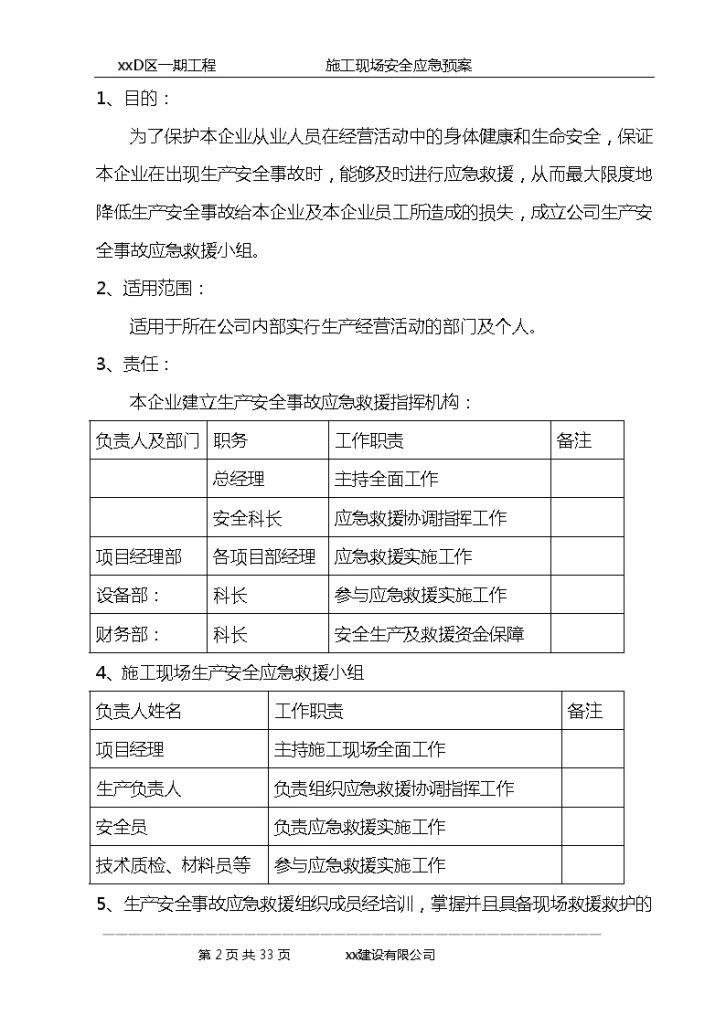 重庆建筑工程施工现场安全应急预案-图二