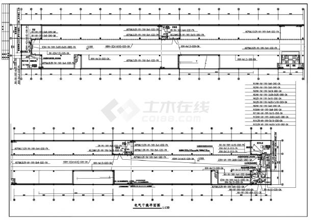 地下车库电气施工CAD图.dwg-图一