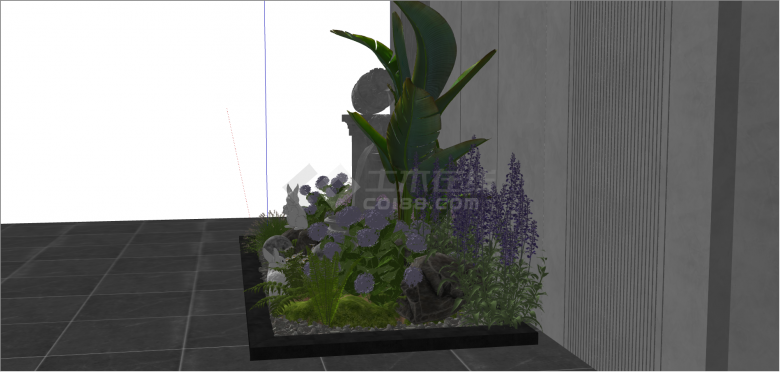 现代多类别花镜植物配置su模型-图二