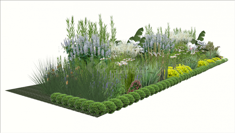 景观植物花丛配置su模型-图二
