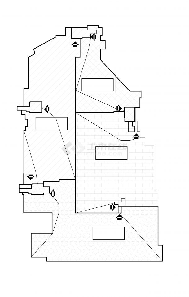 某建筑负一层平面图CAD-图一