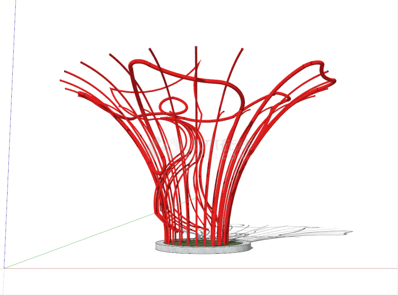公园公共设施创新构筑物su模型-图一