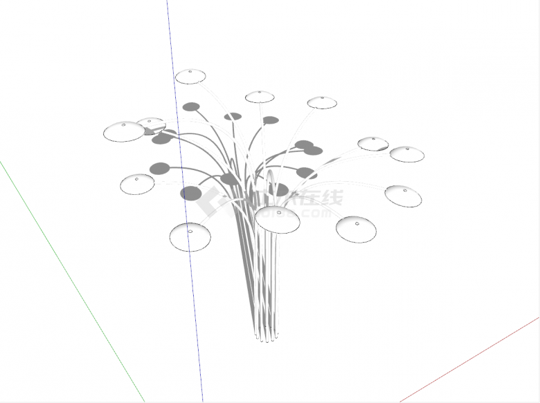 公共设施创意景观构筑物su模型-图一