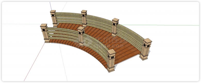 四分之一弧形其它桥梁su模型-图二