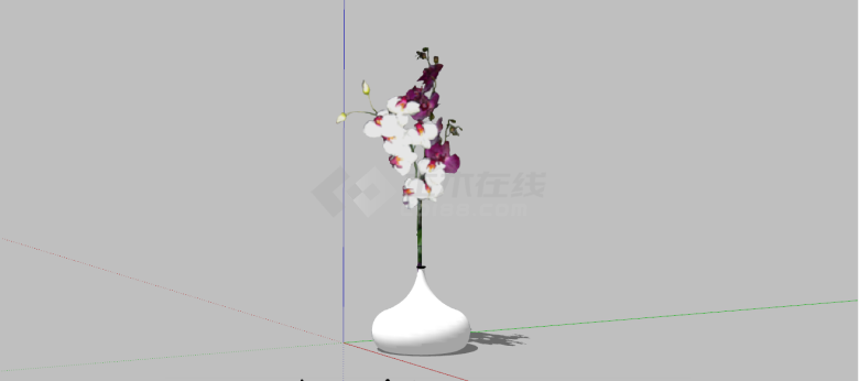 小型表现派瓷器花瓶su模型-图二
