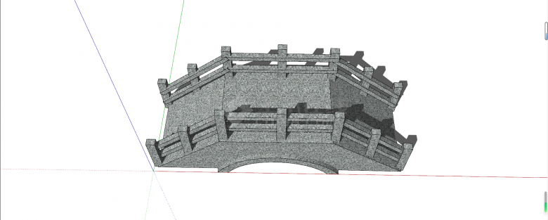 空腹中承式石拱桥su模型-图二