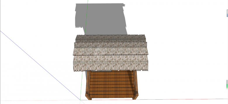 新中式木质公厕su模型-图二