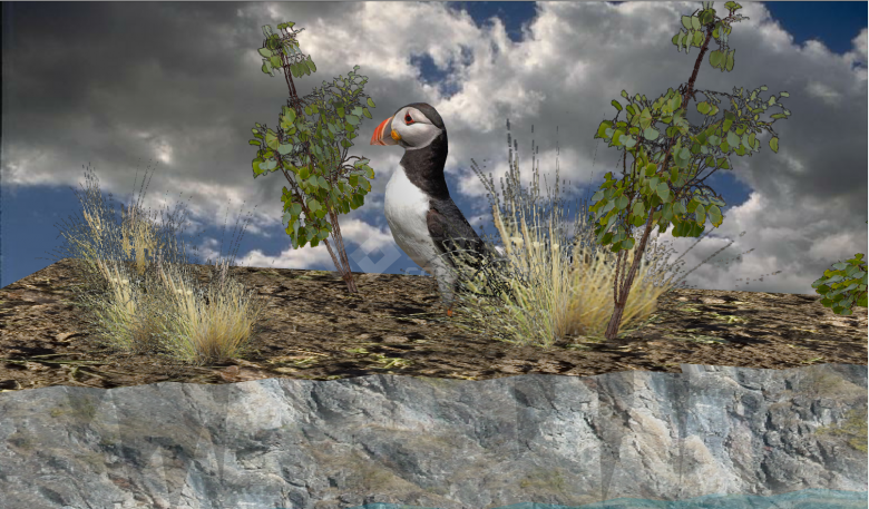大型灰色鸟景观规划su模型-图二