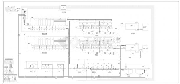 详细的自来水厂设计工艺流程图-图一