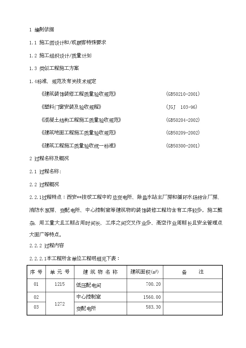 西安市某厂房装饰装修专项施工方案