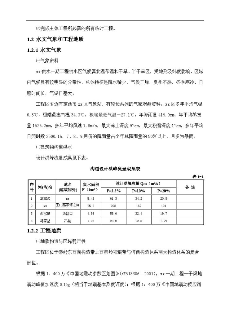 小（1）型引流供水工程施工组织设计-图二