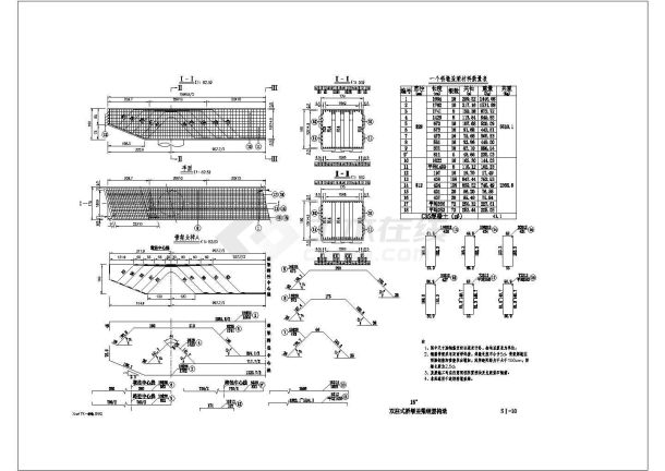 桥墩盖梁-15度-2柱-连续墩详图-图一