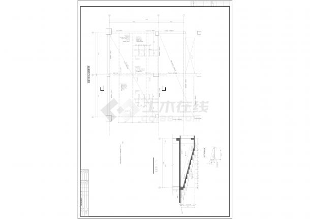 梁式楼梯，阶梯型多功能报告厅结构施工图-图一