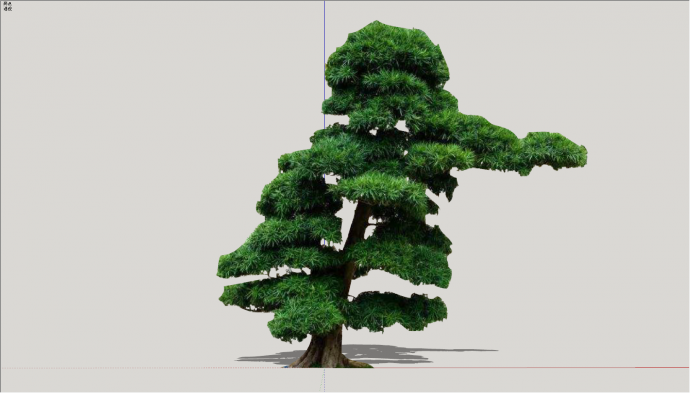 公园修建景观造型树su模型_图1