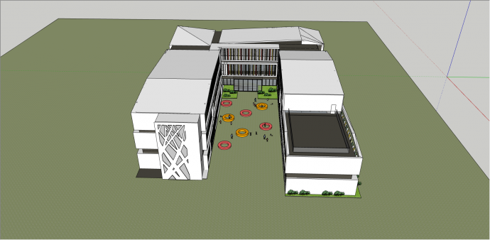 现代都市建筑幼儿园su模型_图1