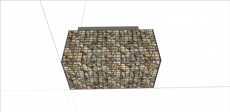 长方形大理石制石笼su模型-图二