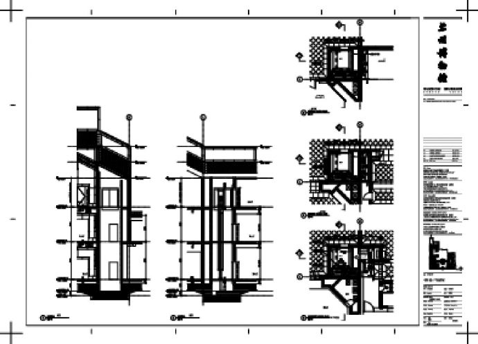 某市区博物馆电梯结构平剖面图_图1
