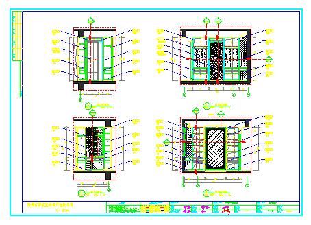 某样板房别墅二层立面图CAD-图二