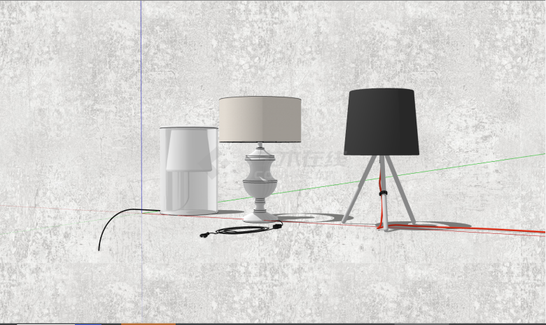 造型简单的大气的台灯 su模型-图一
