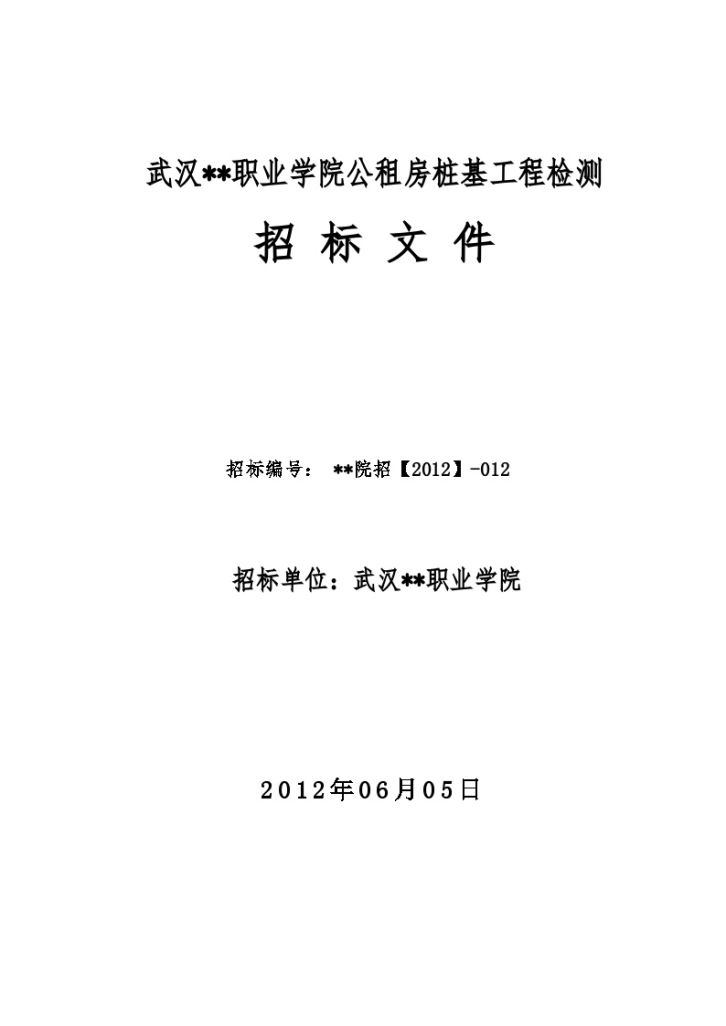 公租房桩基工程检测招标文件-图一