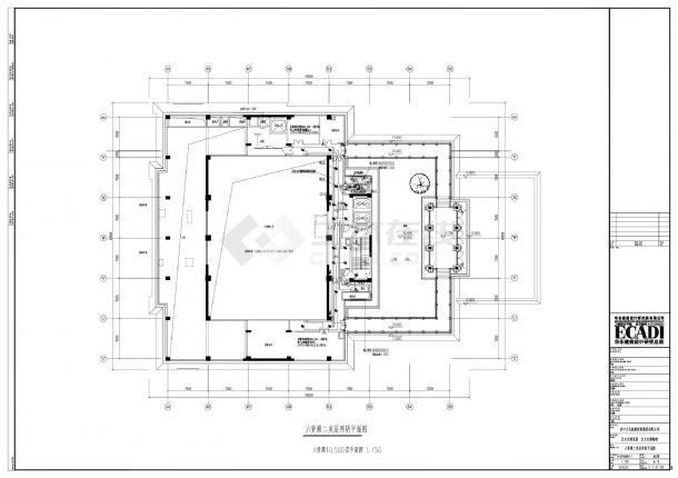 某博物馆建筑夹层照明平面图-图一